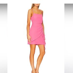 BCBGeneration Mini Bodycon Pink wrap dress M 6 revolve